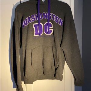 Washington DC gray and purple hoodie